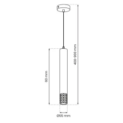 Lampa wisząca TUBI Złoty 1xGU10 5,5cm * Eko-light Clearance