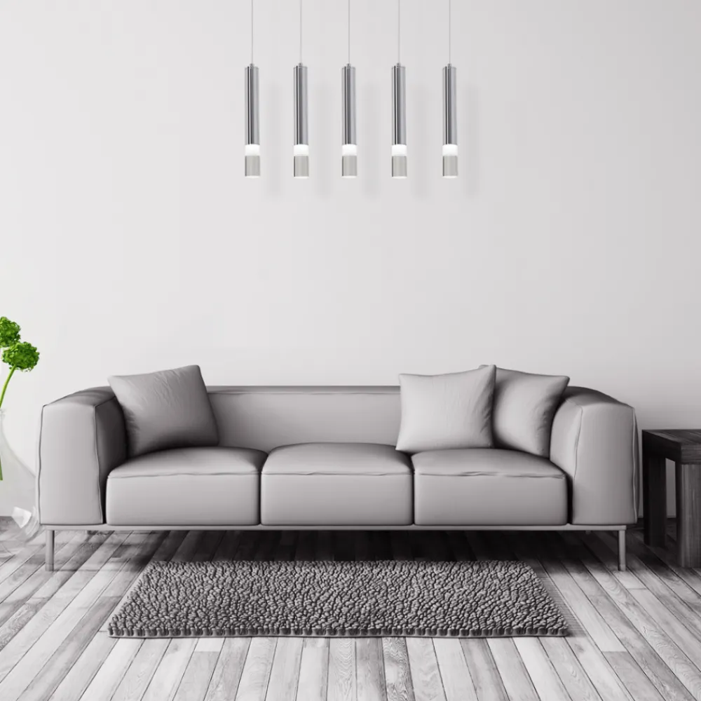 Lampa wisząca tuby ICE Led chrom * Eko-light Discount