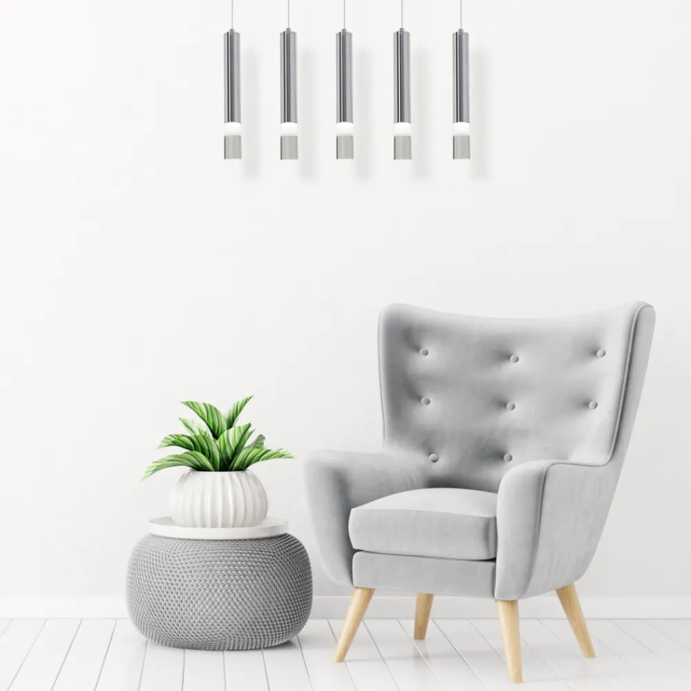 Lampa wisząca tuby ICE Led chrom * Eko-light Discount