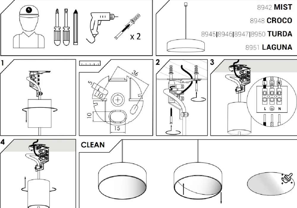 Lampa Wisząca TURDA Biały Kremowy Abażur 3xE27 50cm * Nowodvorski Discount