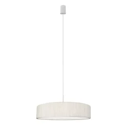 Lampa Wisząca TURDA Biały Kremowy Abażur 3xE27 50cm * Nowodvorski Discount