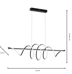 Lampa Wisząca TWIST Czarny 90W LED * Eko-light Best