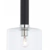 Lampa Wisząca VANES Srebrny Transparentny Szklany Klosz 1xE27 20 cm * Jupiter Online