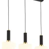 Lampa Wisząca VANES Złoty Bursztynowy Szklane Klosze 3xE27 * Jupiter Best
