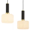 Lampa Wisząca VANES Złoty Bursztynowy Szklane Klosze 2xE27 * Jupiter Outlet