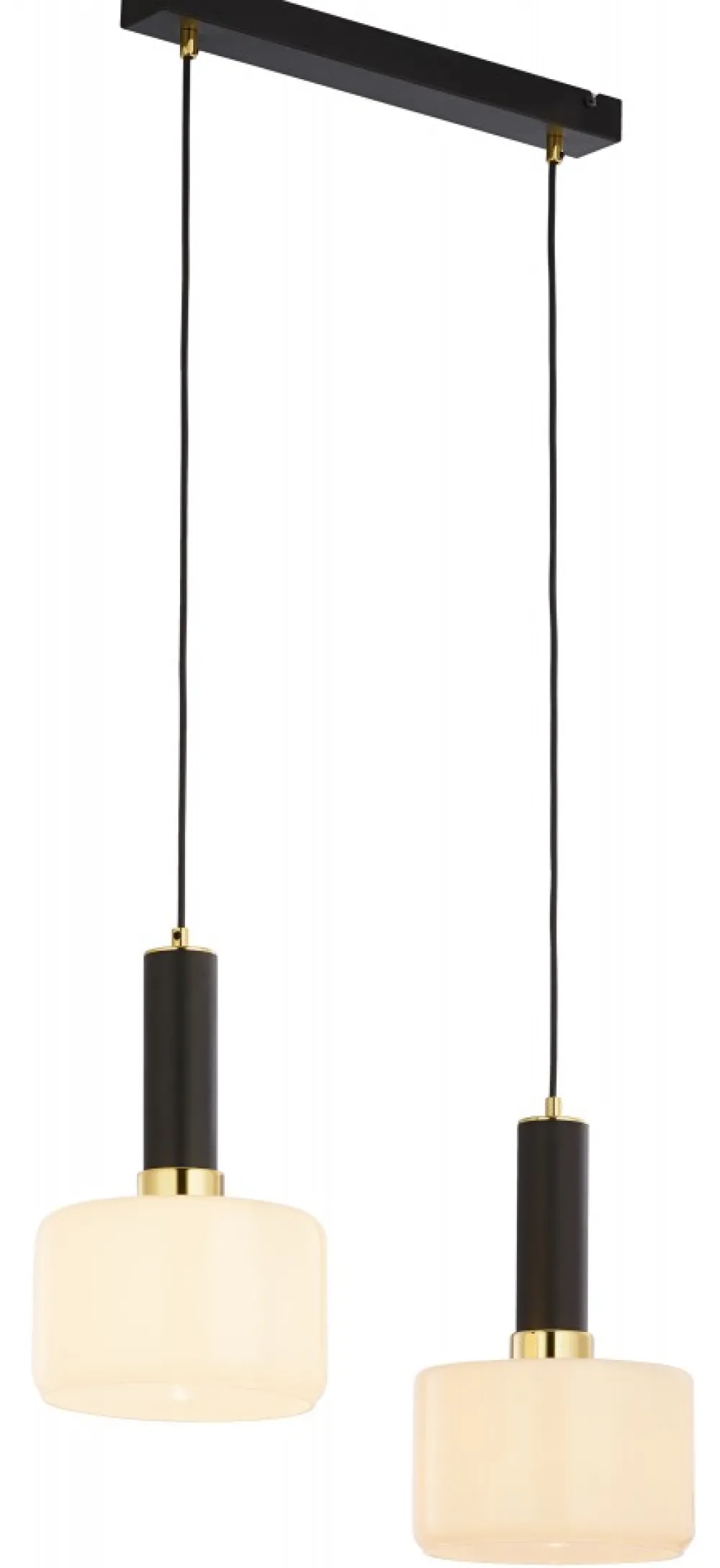 Lampa Wisząca VANES Złoty Bursztynowy Szklane Klosze 2xE27 * Jupiter Outlet