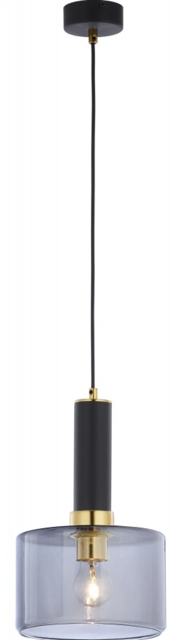 Lampa Wisząca VANES Złoty Dymiony Szklany Klosz 1xE27 20 cm * Jupiter Sale
