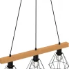 Lampa Wisząca VASTRA Czarny Brązowy 3xE27 * Luminex New