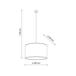 Lampa wisząca VELLUM czarna abażur melanżowy 1xE27 * TK Lighting Sale