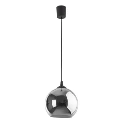Lampa Wisząca VENEZIA Chrom Szklany Klosz 1xE27 25cm * TK Lighting New