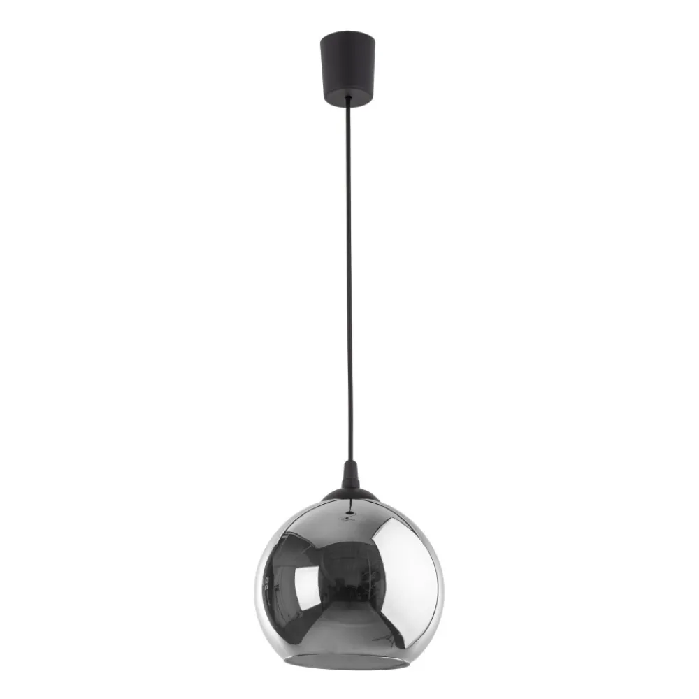 Lampa Wisząca VENEZIA Chrom Szklany Klosz 1xE27 25cm * TK Lighting New