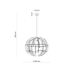 Lampa wisząca VENUS WOOD L 1xE27 * TK Lighting