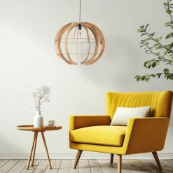 Lampa wisząca VENUS WOOD L 1xE27 * TK Lighting