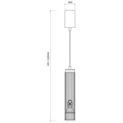 Lampa Wisząca VERTICAL Biały Metalowy Klosz 1xGU10 6cm * Eko-light Discount