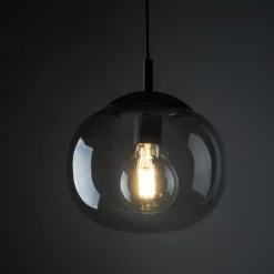 Lampa Wisząca VIBE Czarny Grafit Szklany Klosz 1xE27 25cm * TK Lighting Online