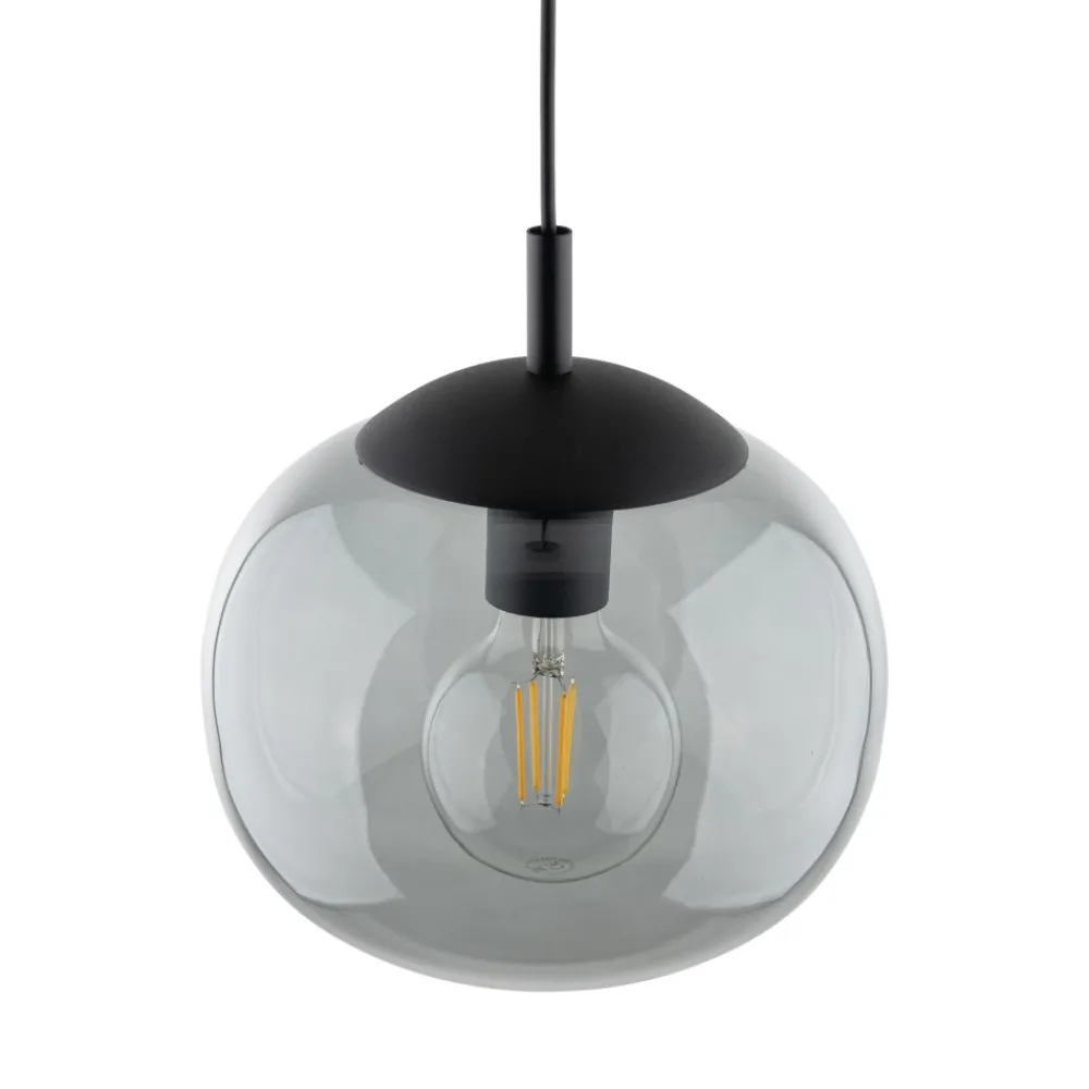 Lampa Wisząca VIBE Czarny Grafit Szklany Klosz 1xE27 25cm * TK Lighting Online