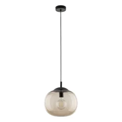 Lampa Wisząca VIBE Czarny Topaz Szklany Klosz1xE27 25cm * TK Lighting New