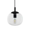 Lampa Wisząca VIBE Czarny Transparentny Szklany Klosz 1xE27 20cm * TK Lighting New