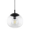 Lampa Wisząca VIBE Czarny Transparentny Szklany Klosz 1xE27 35cm * TK Lighting Online