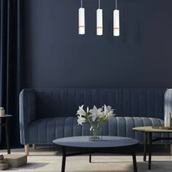 Lampa wisząca VIDAR Biały Brązowy 3xGU10 * Eko-light Hot