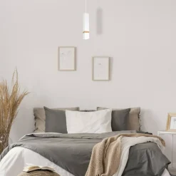 Lampa wisząca VIDAR Biały Brązowy 1xGU10 * Eko-light New