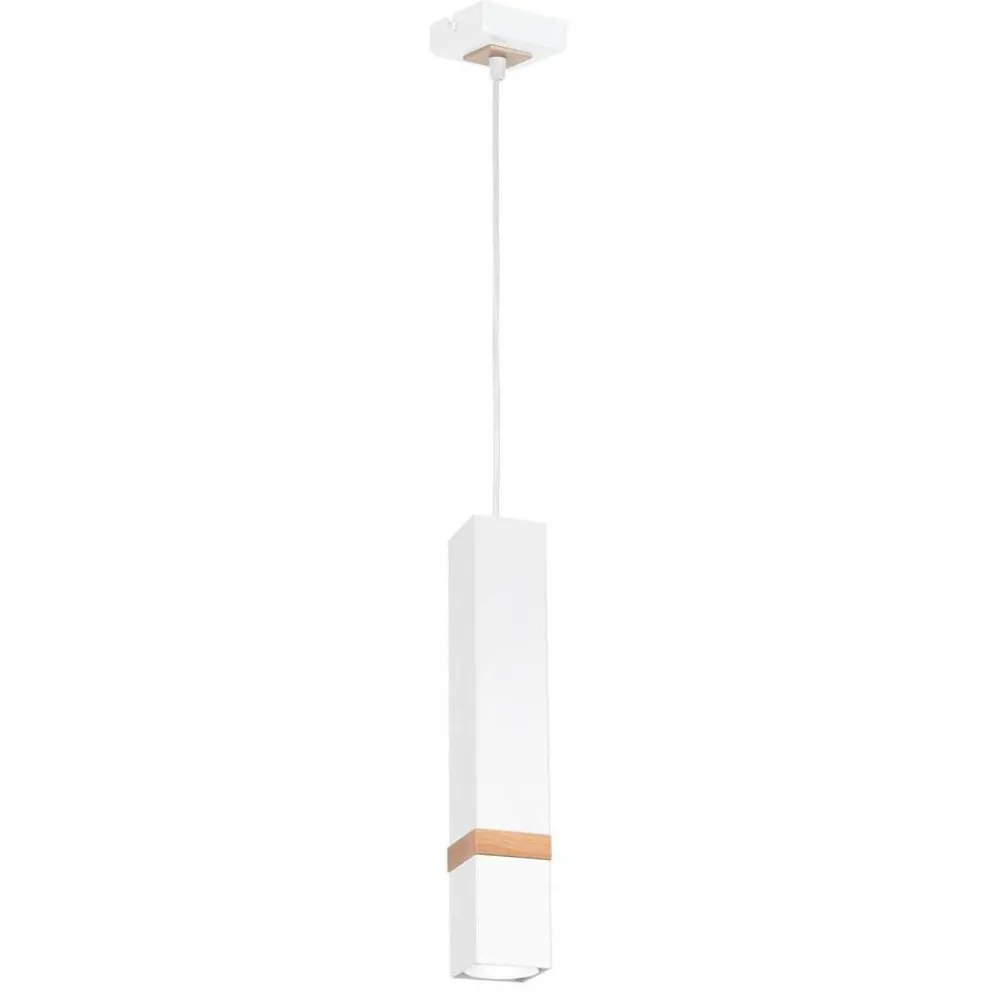 Lampa wisząca VIDAR Biały Brązowy 1xGU10 * Eko-light New