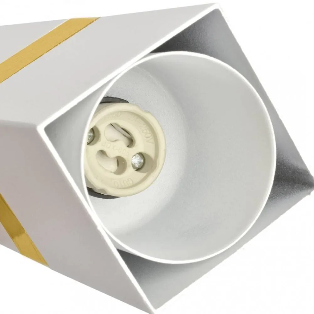 Lampa Wisząca VIDAR Biały Złoty 3xGU10 * Eko-light Online