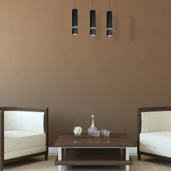 Lampa wisząca VIDAR Czarny Brązowy 3xGU10 * Eko-light Best