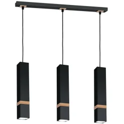 Lampa wisząca VIDAR Czarny Brązowy 3xGU10 * Eko-light Best