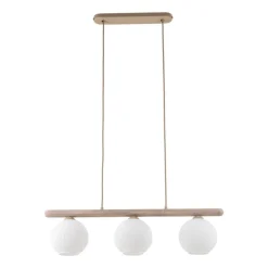 Lampa wisząca VIRLO beżowa klosz biały 3xE14 * TK Lighting Clearance