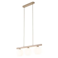 Lampa wisząca VIRLO beżowa klosz biały 3xE14 * TK Lighting Clearance