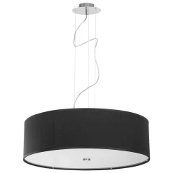 Lampa Wisząca VIVIANE Czarny Biały Abażur Szkło 3xE27 63cm * Nowodvorski Sale