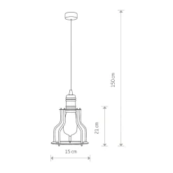 Lampa Wisząca WORKSHOP Czarny Metalowy Klosz 1xE27 15cm * Nowodvorski Hot