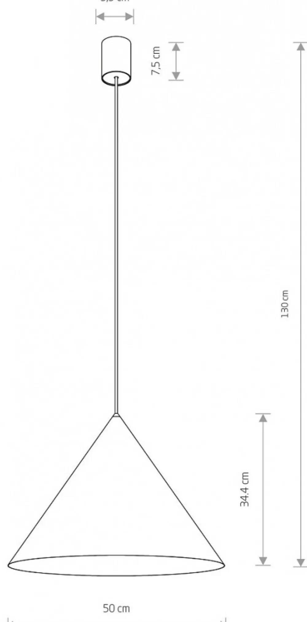 Lampa Wisząca ZENITH L Kremowy 1xGU10 ES111 50cm * Nowodvorski Best