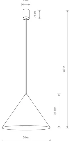 Lampa Wisząca ZENITH L Szary 1xGU10 ES111 50cm * Nowodvorski Discount