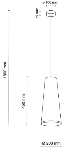 Lampa Wisząca ZING Czarny Abażur 1xE27 20cm * TK Lighting Best
