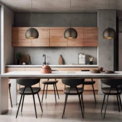 Lampa wisząca ZOE M brązowa 1xE27 * TK Lighting Sale