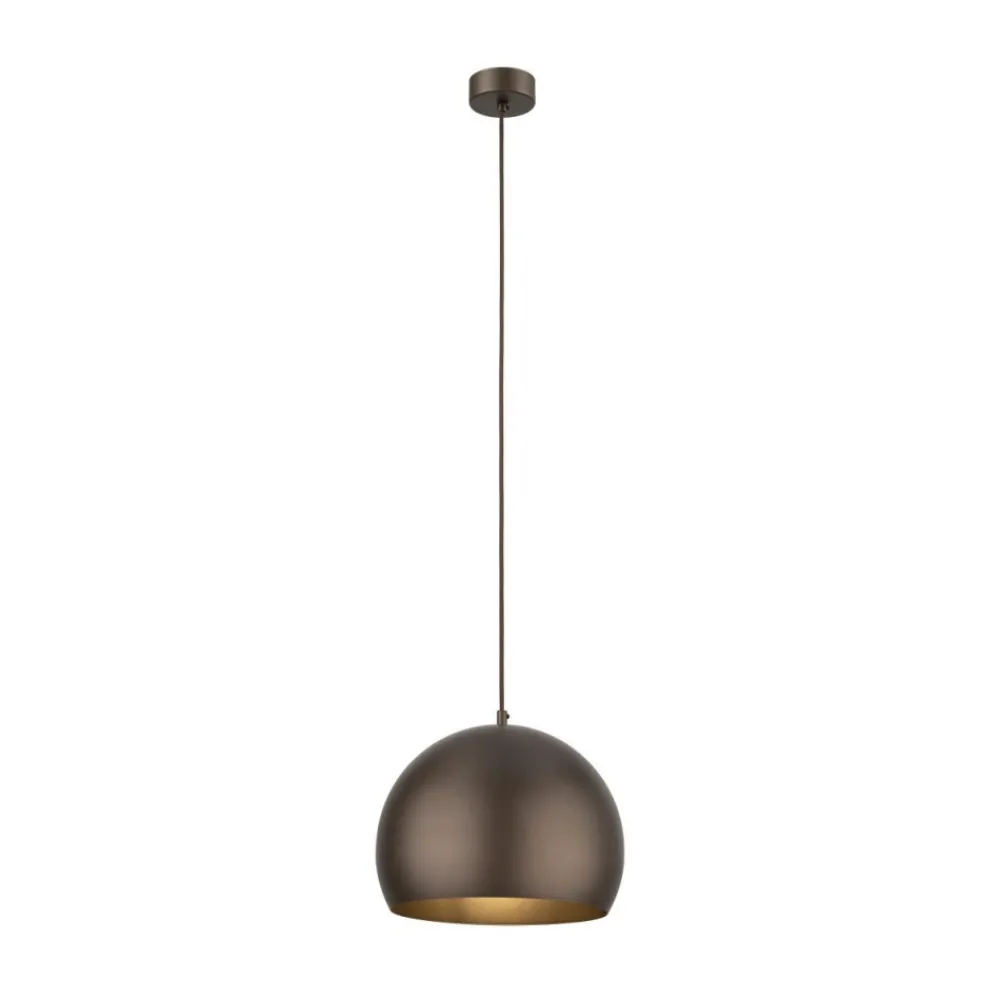 Lampa wisząca ZOE M brązowa 1xE27 * TK Lighting Sale