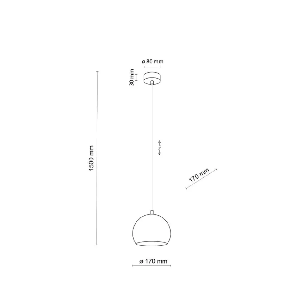 Lampa wisząca ZOE S ceglasta 1xE27 * TK Lighting New
