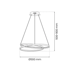 Lampa wisząca złota Lucero 48W LED * Eko-light Hot