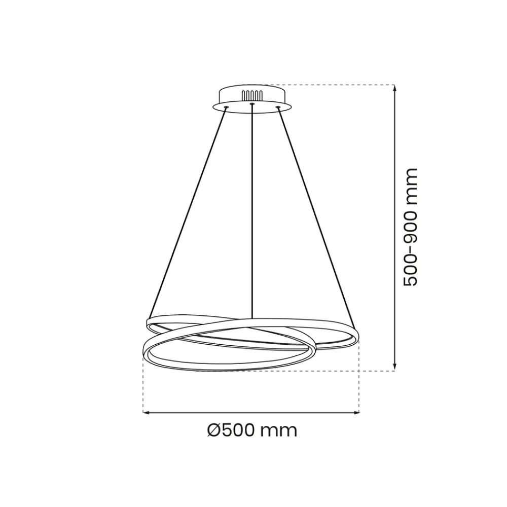 Lampa wisząca złota Lucero 48W LED * Eko-light Hot