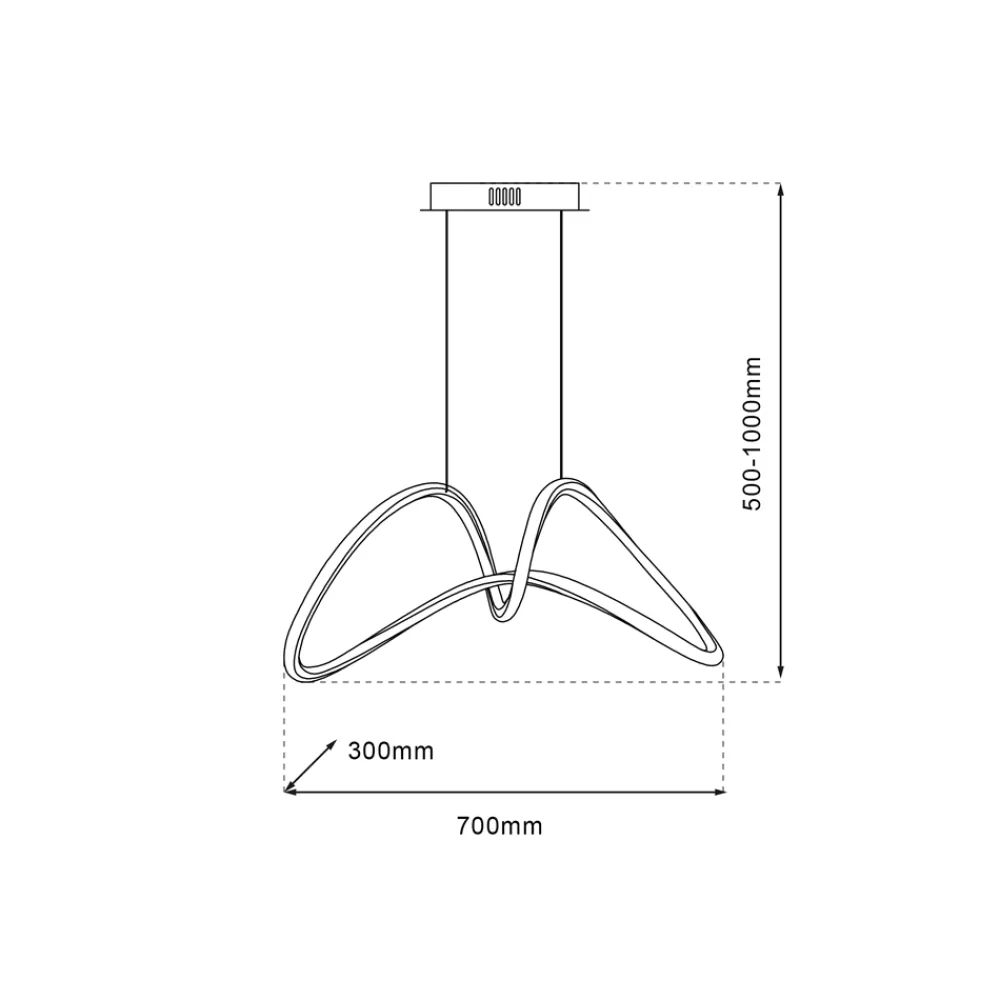 Lampa wisząca złota Tesoro 48W LED * Eko-light Clearance