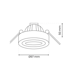 Lampa wpuszczana oczko NUSA round biała * Eko-light Best