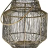 Lampion druciany złoty z rączką 23 cm