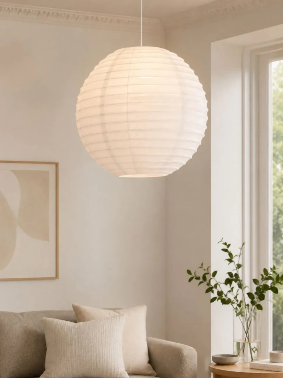 Lampion papierowy Biały