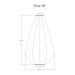 Lampion solarny Drop 28 Dark Grey