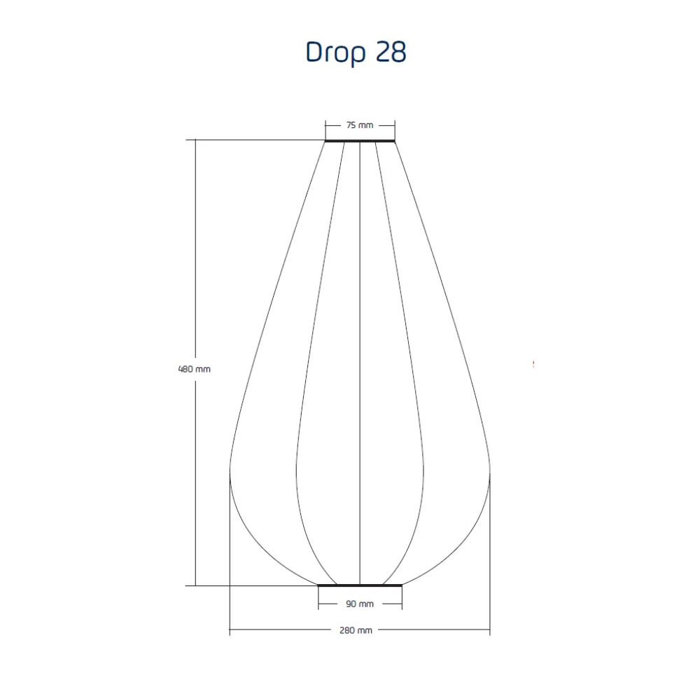 Lampion solarny Drop 28 Dark Grey