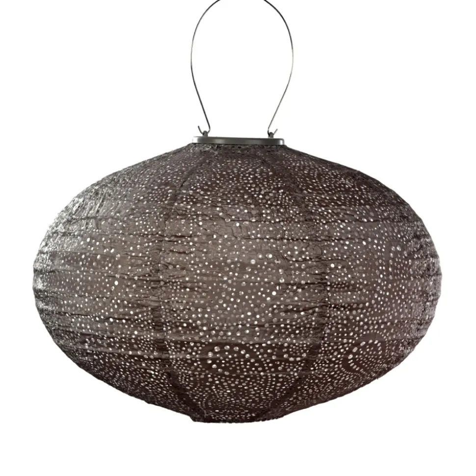 Lampion solarny Oval 40 Taupe