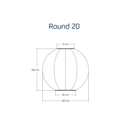 Lampion solarny Round 20 Light Taupe