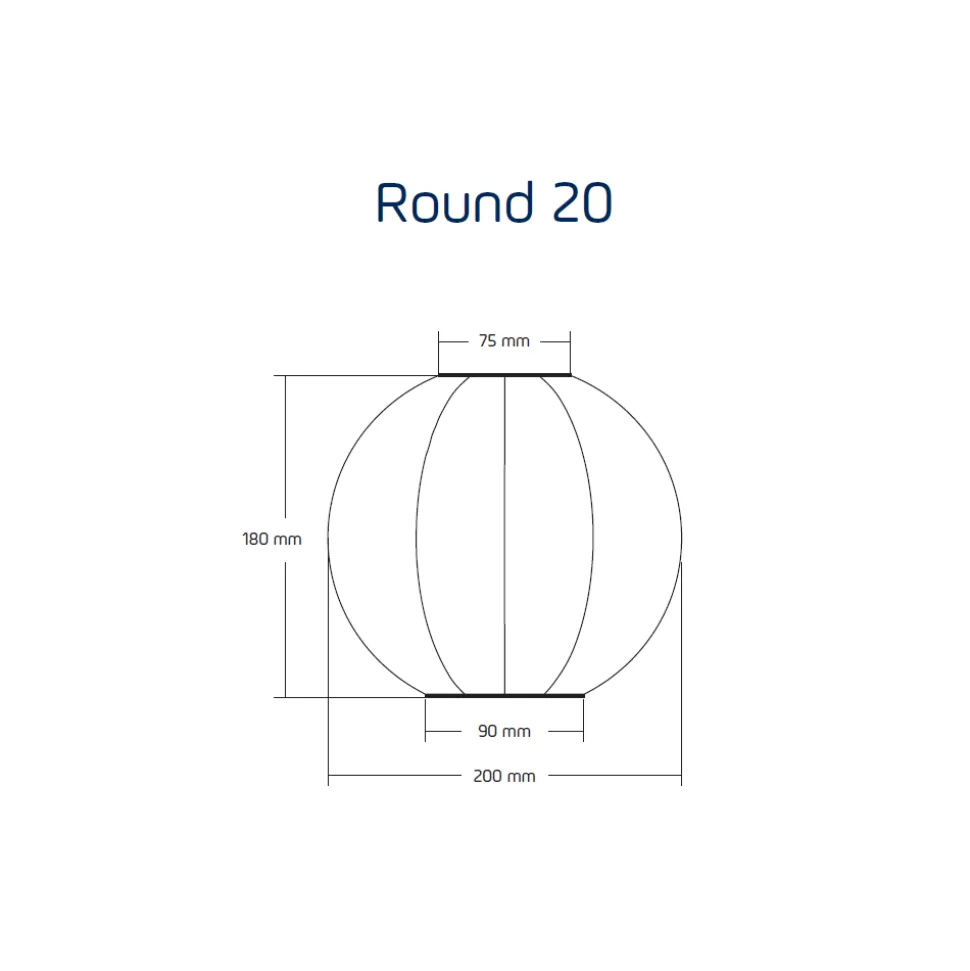 Lampion solarny Round 20 Light Taupe